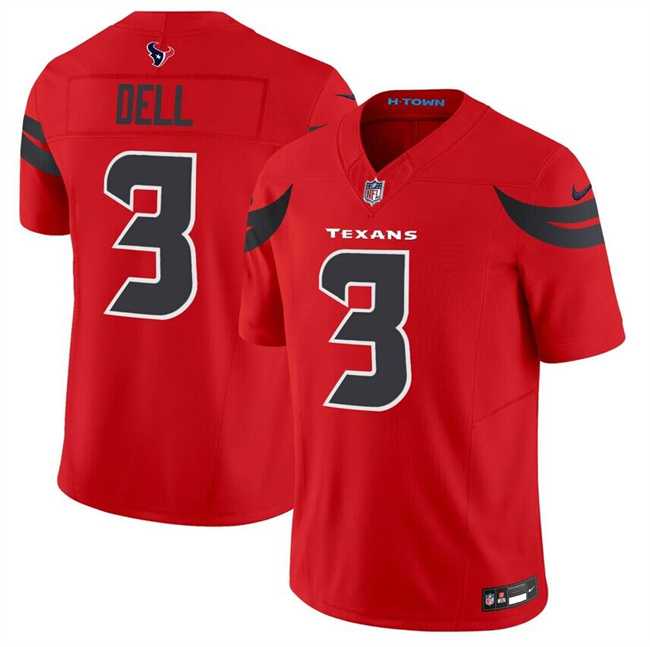 Youth Houston Texans #3 Tank Dell Red 2024 Alternate F.U.S.E Vapor Stitched Jersey Dzhi->youth nfl jersey->Youth Jersey